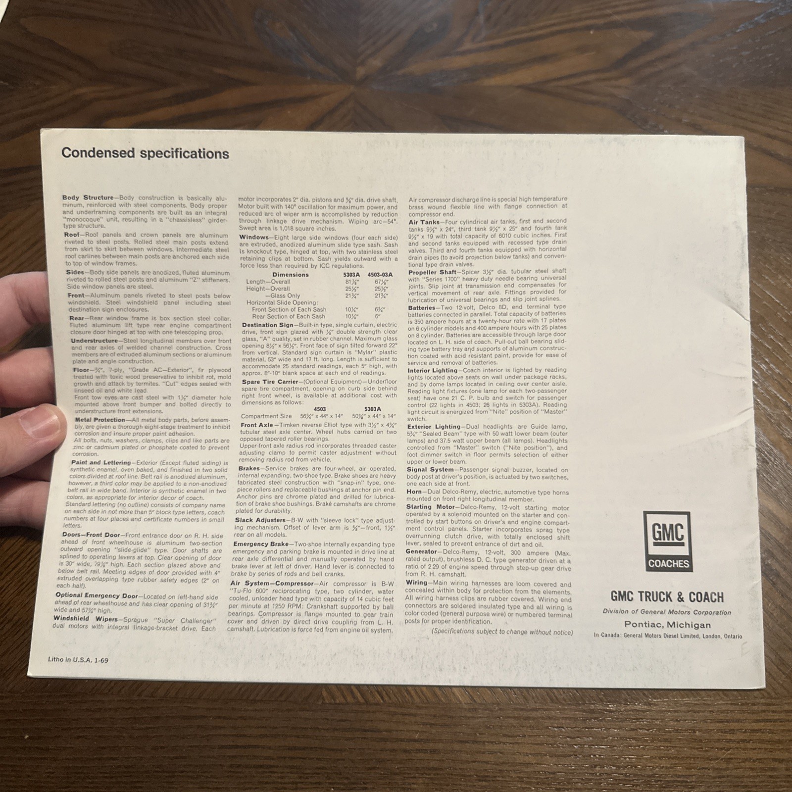 Vintage GMC Suburbans Bus Coach Advertising Brochure