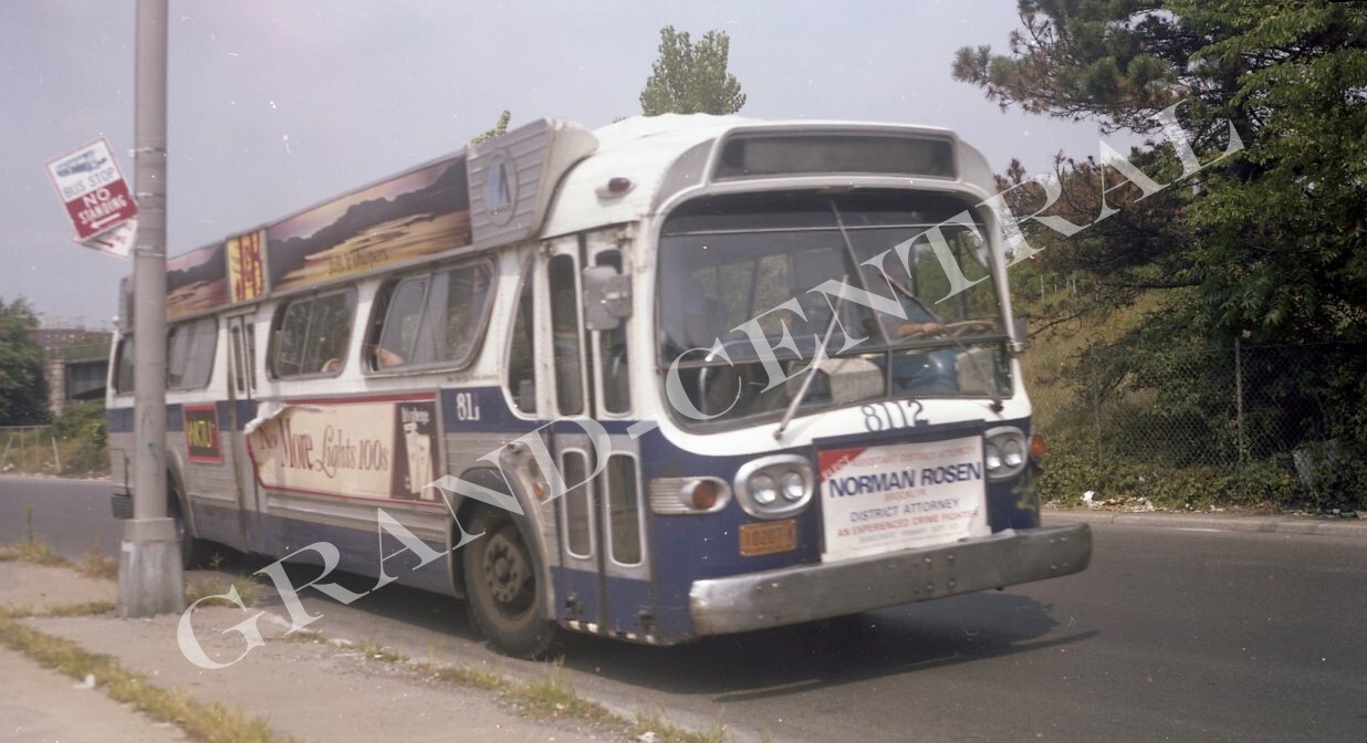 ORIGINAL 1981 NYCTA NEW YORK CITY BUS NEGATIVE #8112 SHORE PKWY BROOKLYN NY MTA