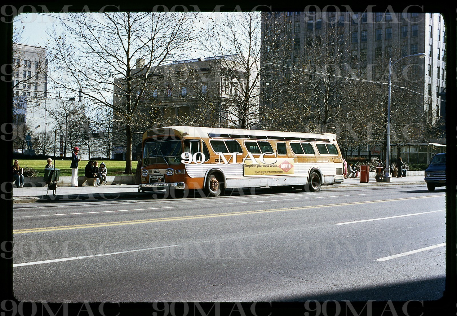 COTA. GM COACH BUS #941. Columbus (OH). Original Slide 1974.