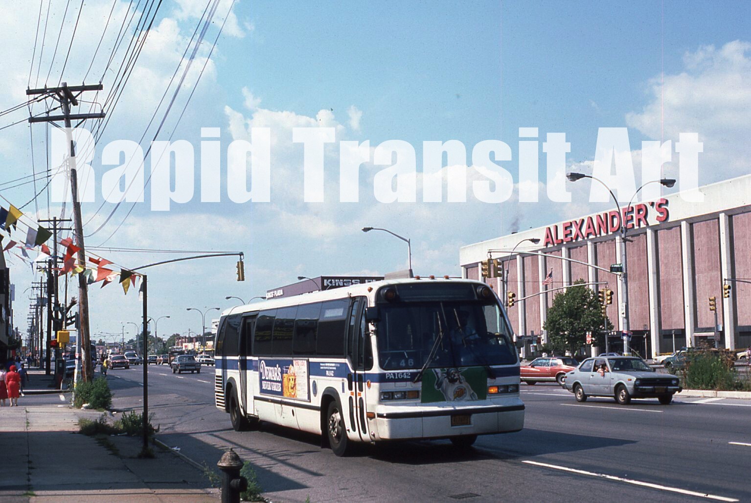 Vintage 1984 Slide New York City GMC RTS Bus PA1642 Kings Plaza Brooklyn NYC