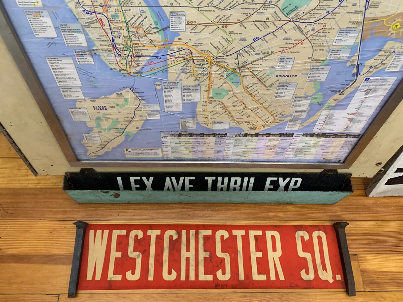 NYC BUS ROLL SIGN RED BRONX WEST FARMS WESTCHESTER SQUARE TREMONT WILLIAMSBRIDGE