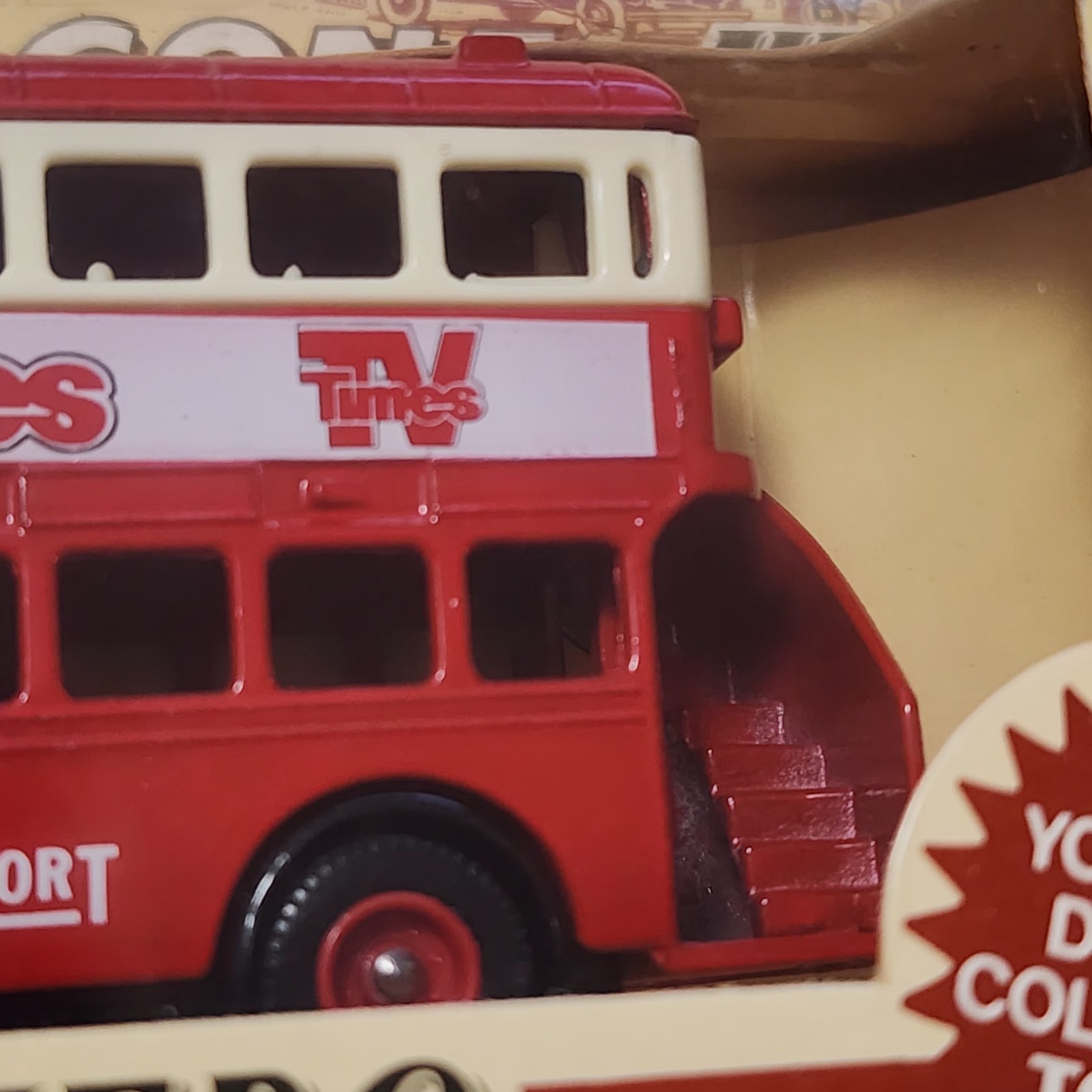 Lledo Diecast Days Gone By TV Times Bus with Box London Transport