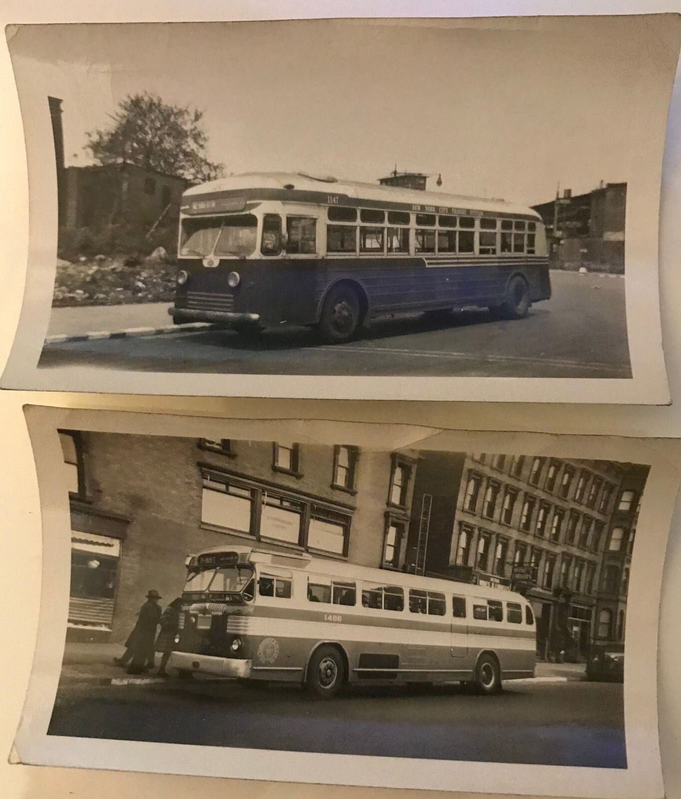Vintage 1940’s New York City Brooklyn Queens Bus Photo Lot of 12