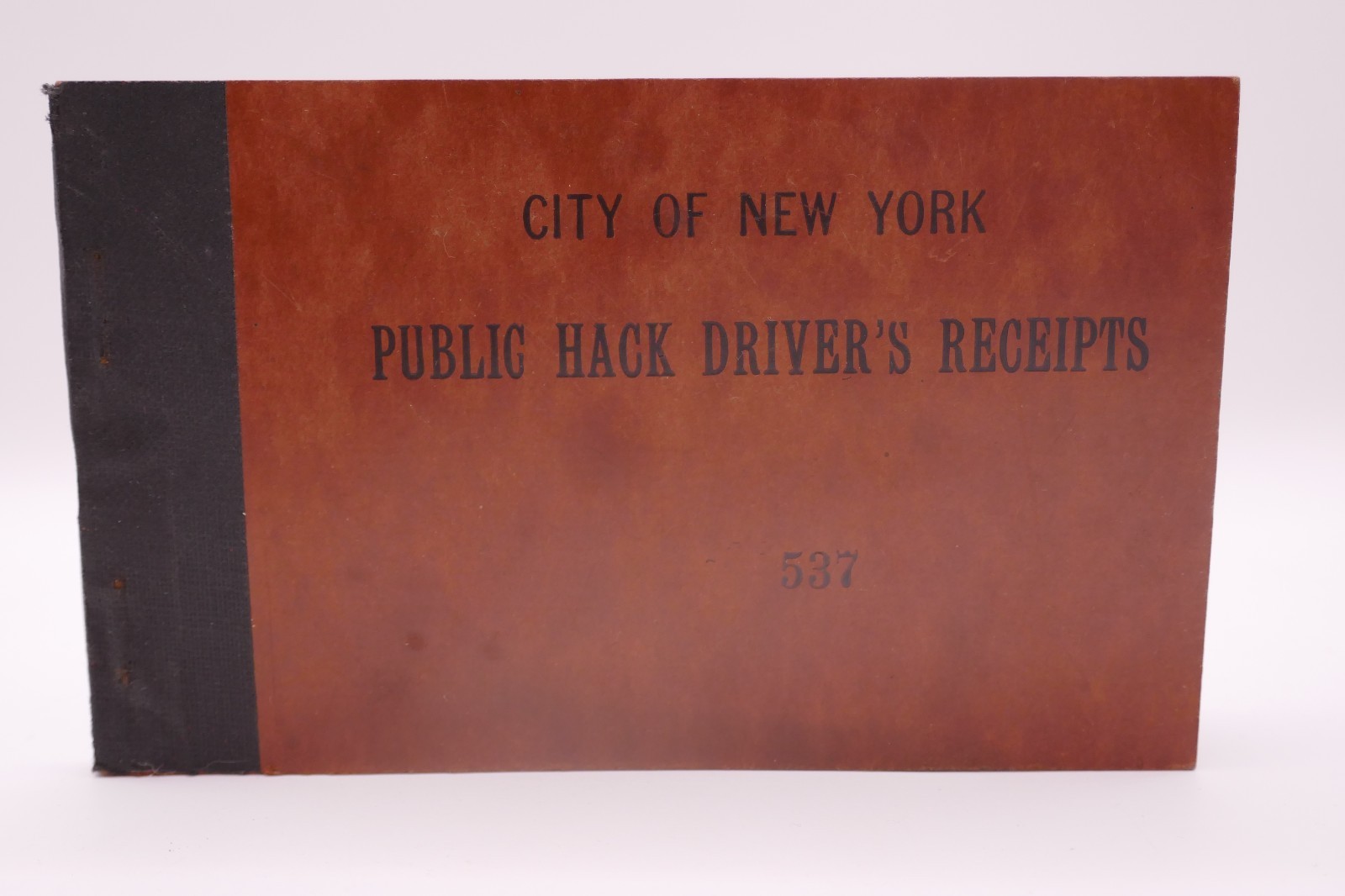 SUPER EARLY RARE 1920’s City of New York Public Hack Driver’s Receipts Booklet
