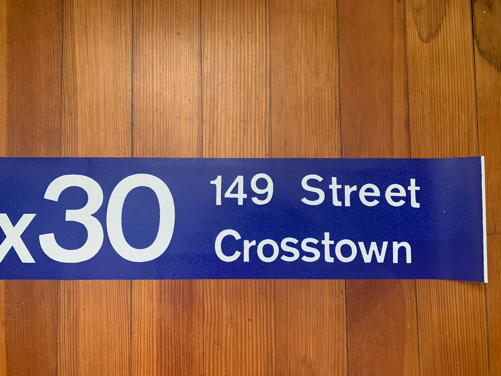 NY NYC BUS TRANSIT ROLL SIGN 1974 GM #4808 149 STREET HARLEM CROSSTOWN MANHATTAN