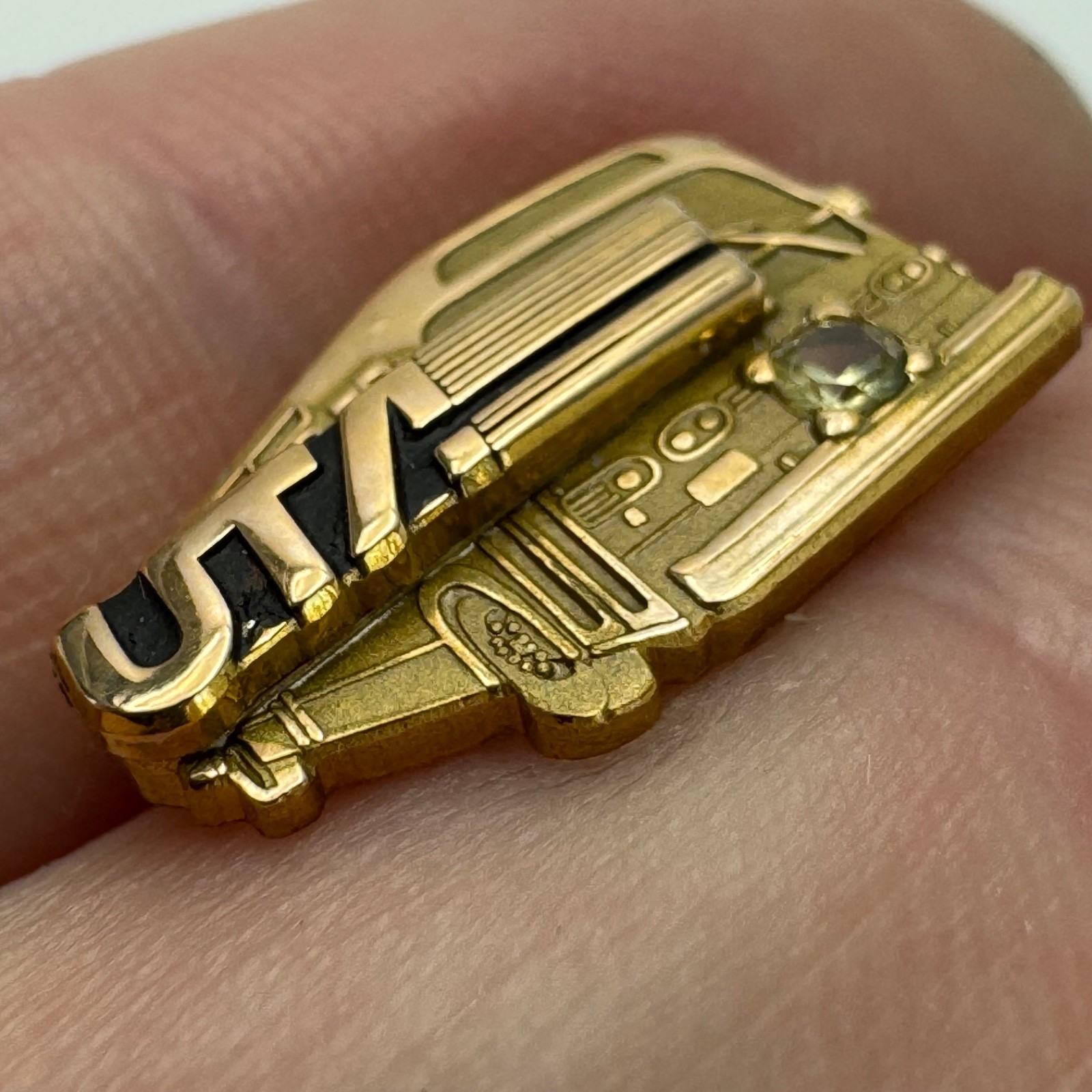 UTA Utah Transit Authority Bus Employee Service Pin Tie Tack 1/10 10k GF