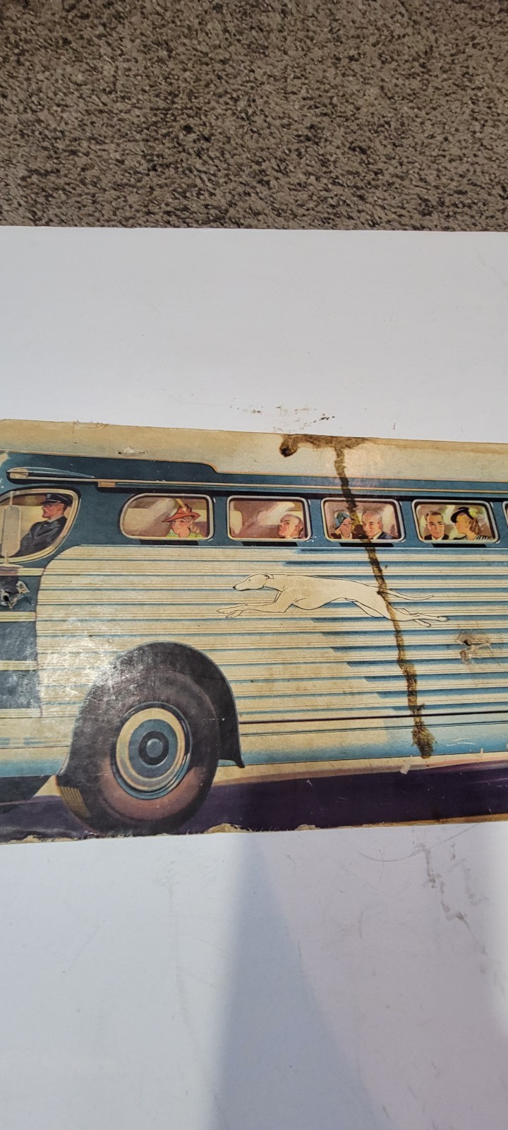 Vintage Greyhound Lines Bus Advertisement CARDBOARD STAND-UP