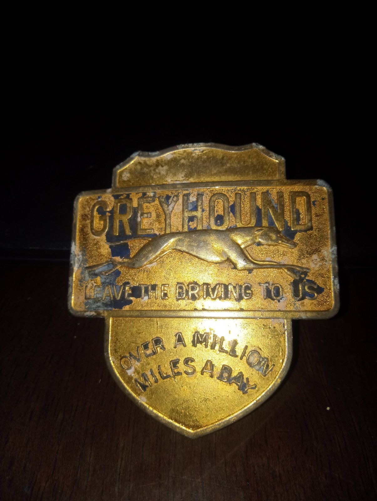 Vintage Grey Hound Bus Hat Badge