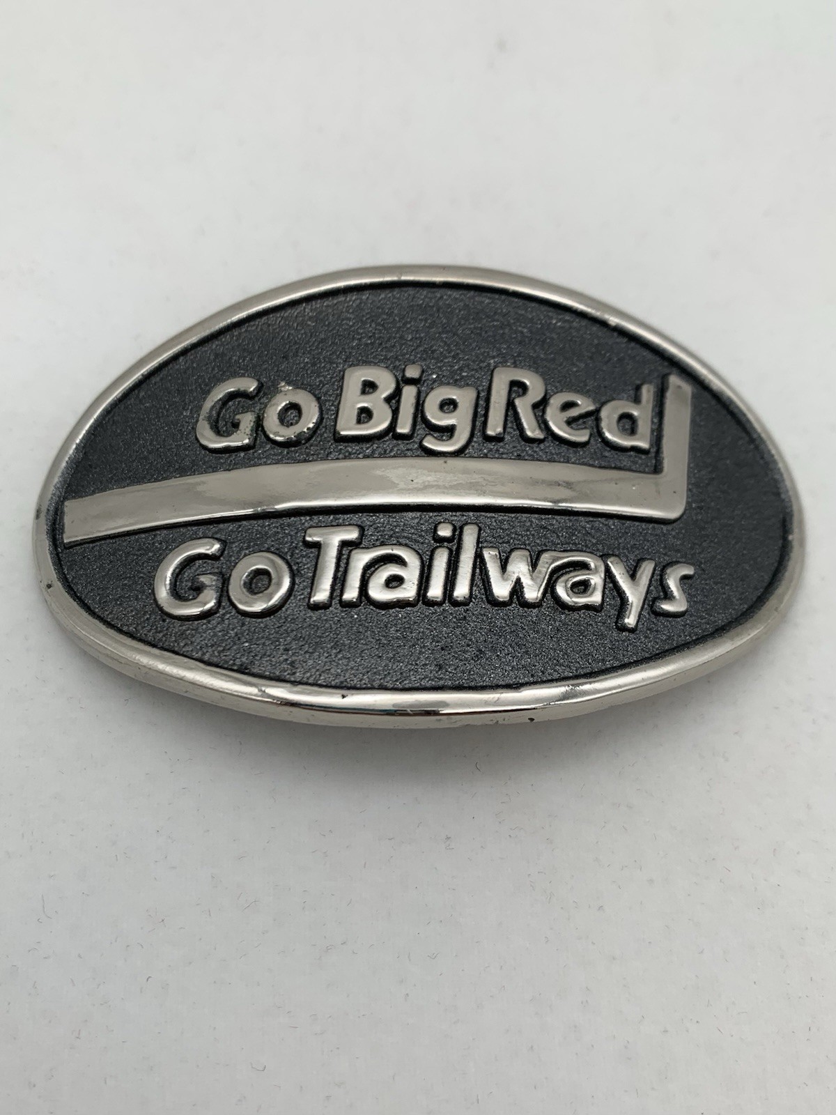 Vintage Trailways Bus, Go Big Red Go Trailways Driver Hat Badge 3”