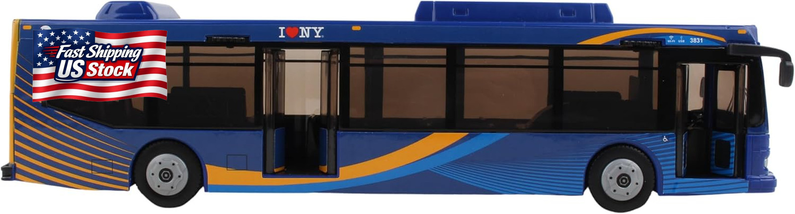 Daron MTA Bus – 11-Inch Single Bus in New Blue Livery – Officially Licensed Fric