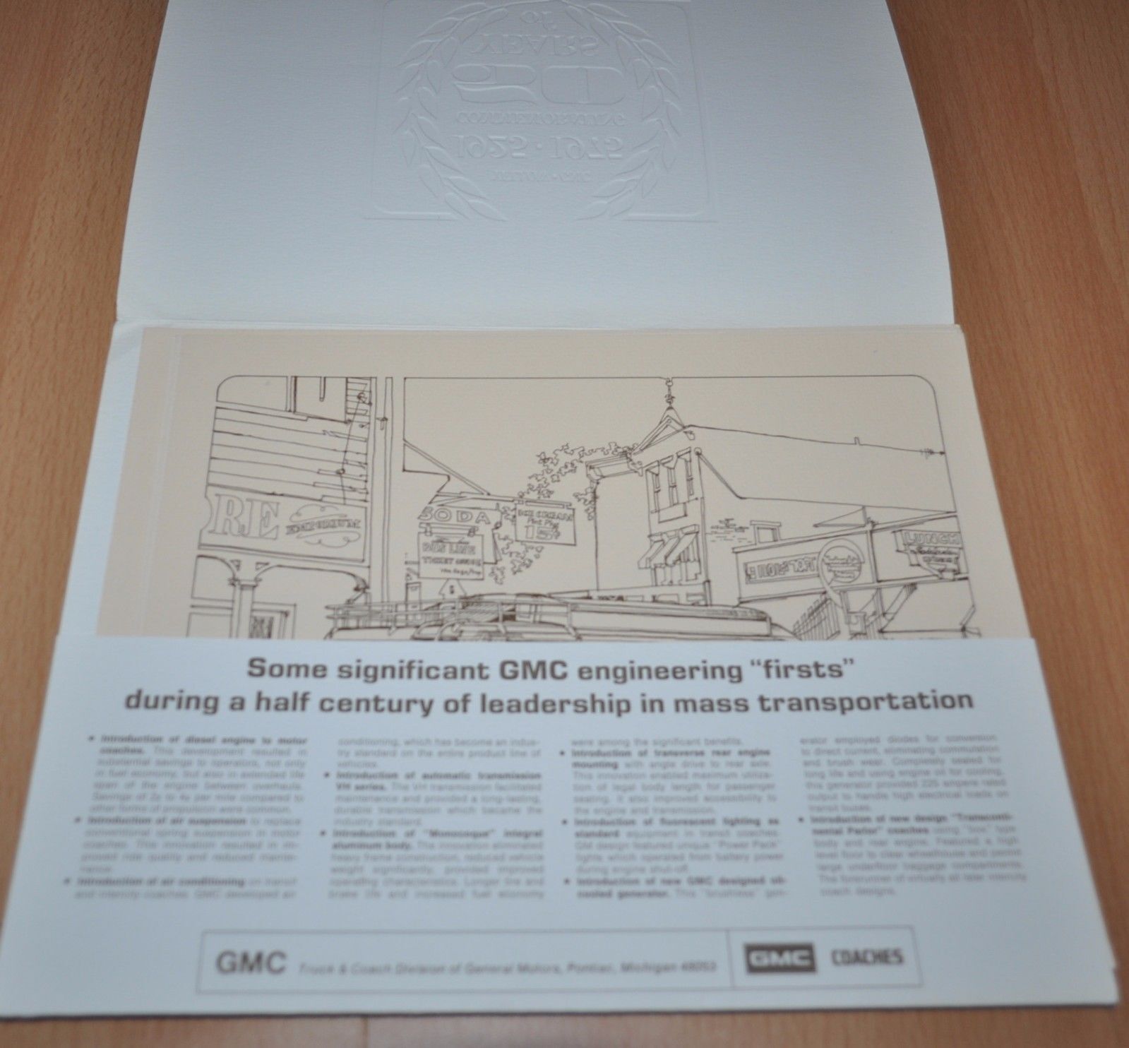1925 – 1975 50 Years Yellow GMC Motor Coach Progress Bus Brochure Prospekt