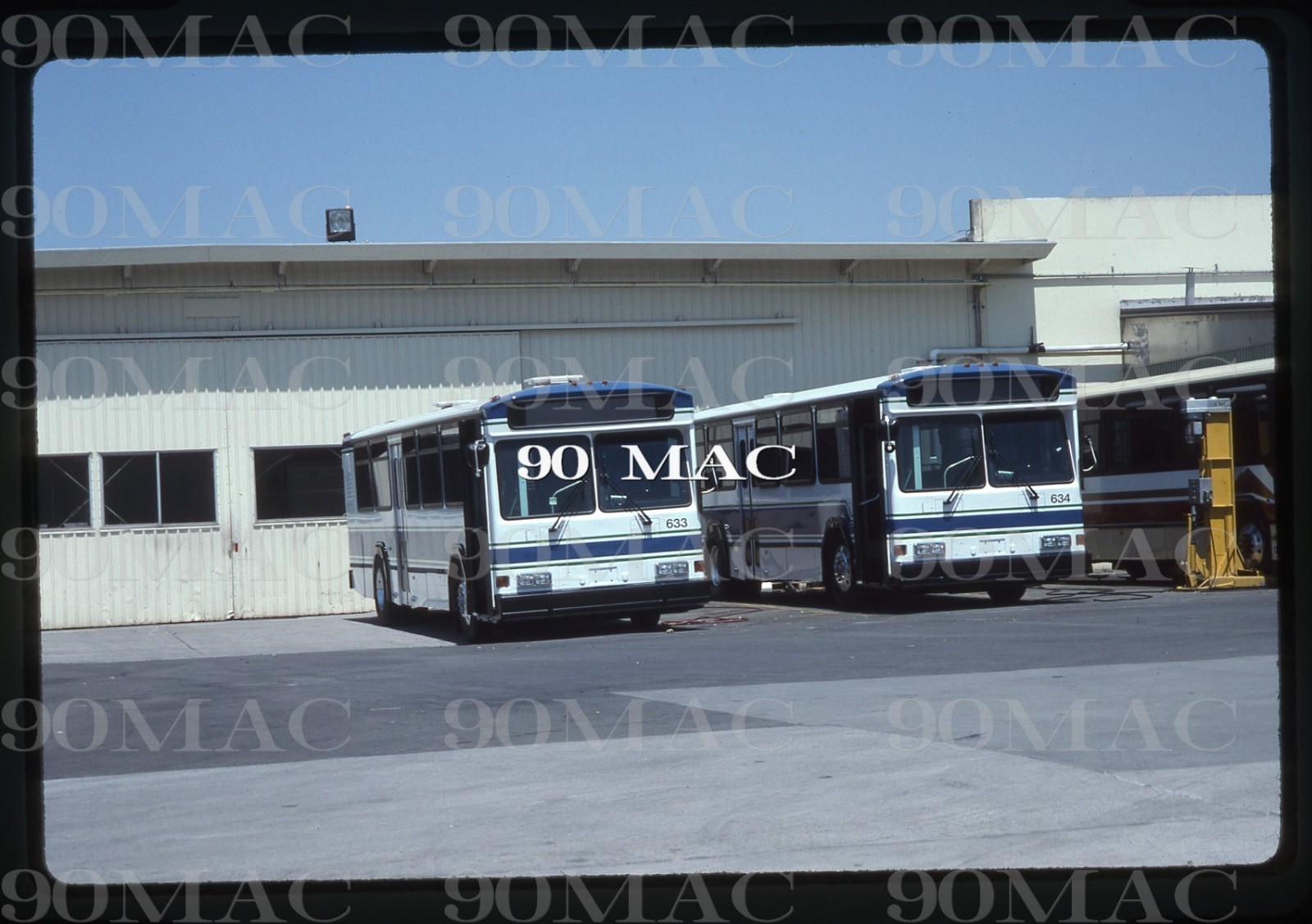 UNION CITY TRANSIT (CA). Buses #633-634. Original Slide 1996. GILLIG FACTORY!