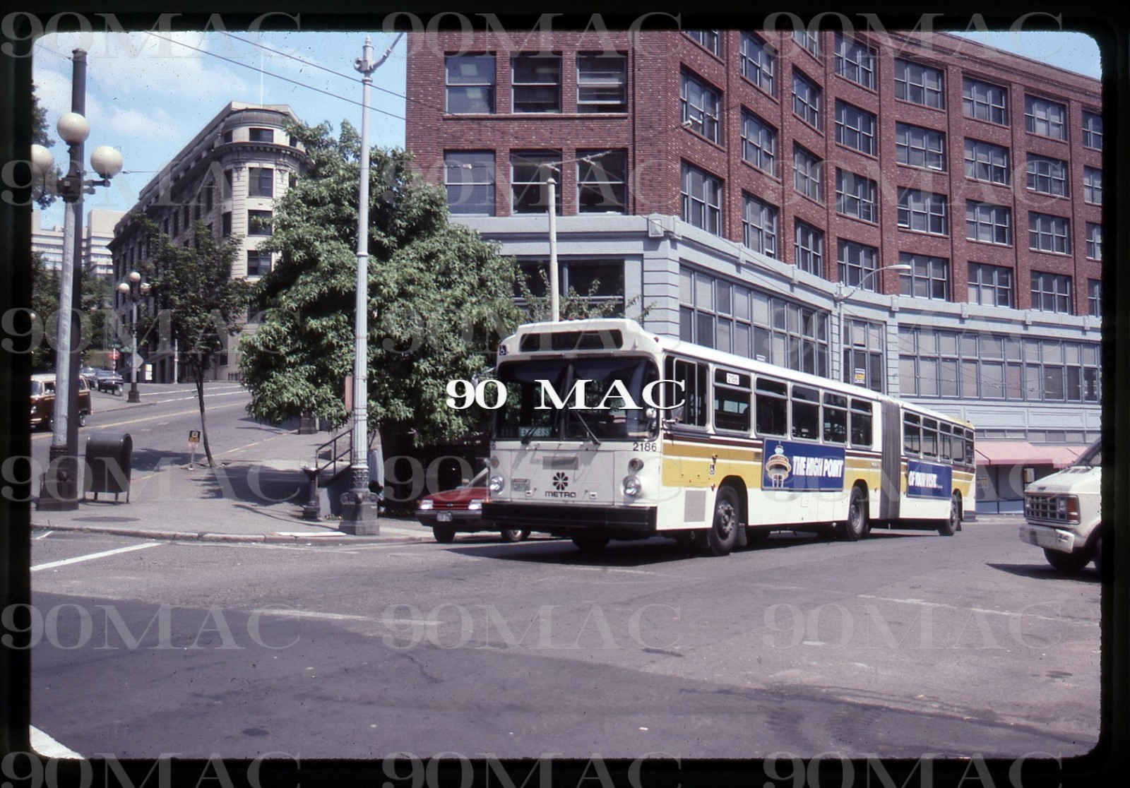 SMT #2186. MAN BUS. Seattle (WA). Original Slide 1990.