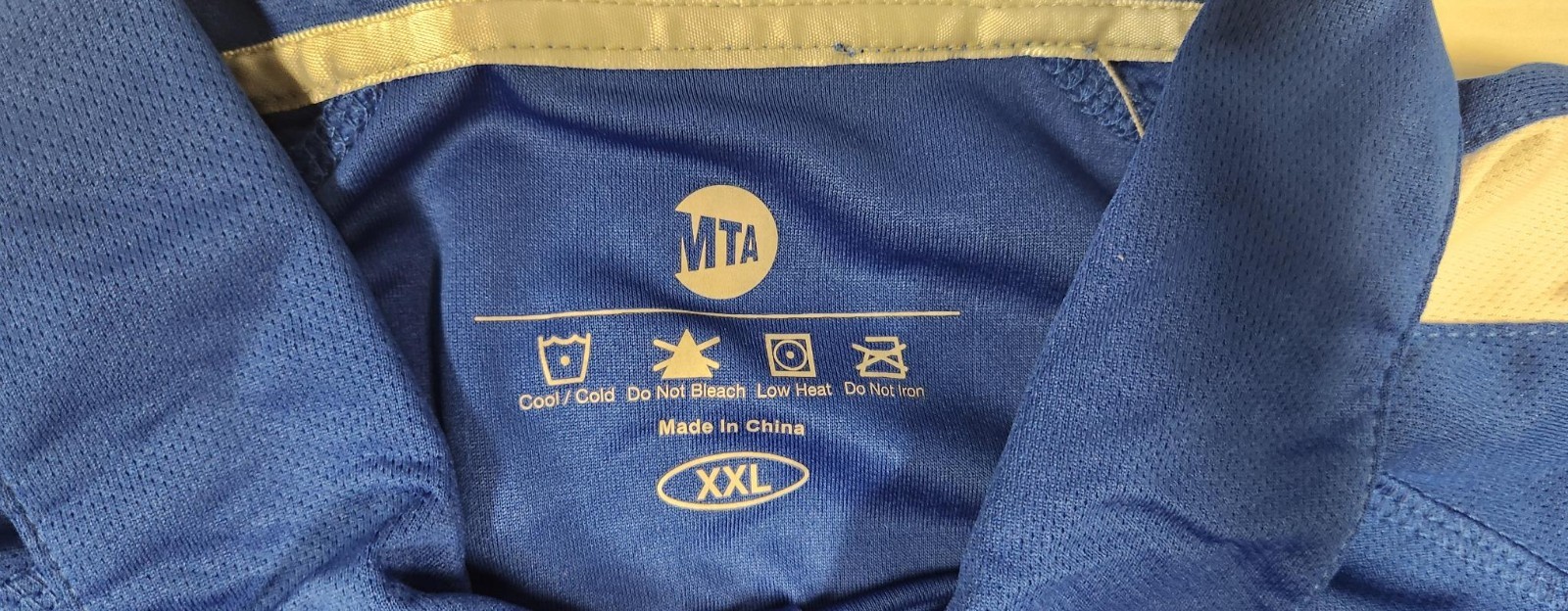 New York City MTA Bus Roadeo Shirt Patch & Pins Blue Polo Shirt ~ Size XXL