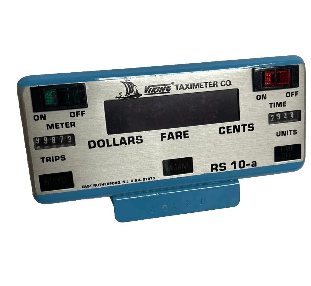 Viking Taxi Meter RS 10-a 1980s Electric Cab Fare Taximeter