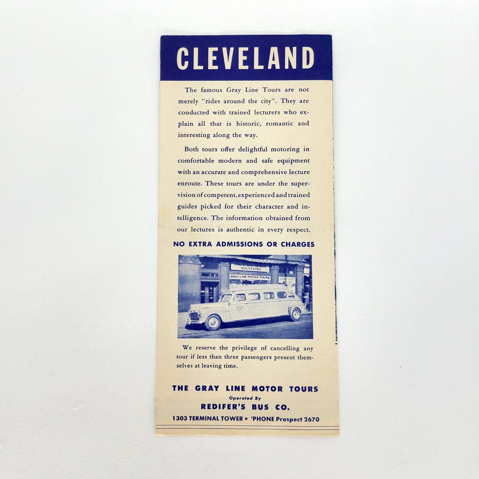 1930s Cleveland Ohio Vintage Travel Brochure Gray Line Redifers Bus Co Tours