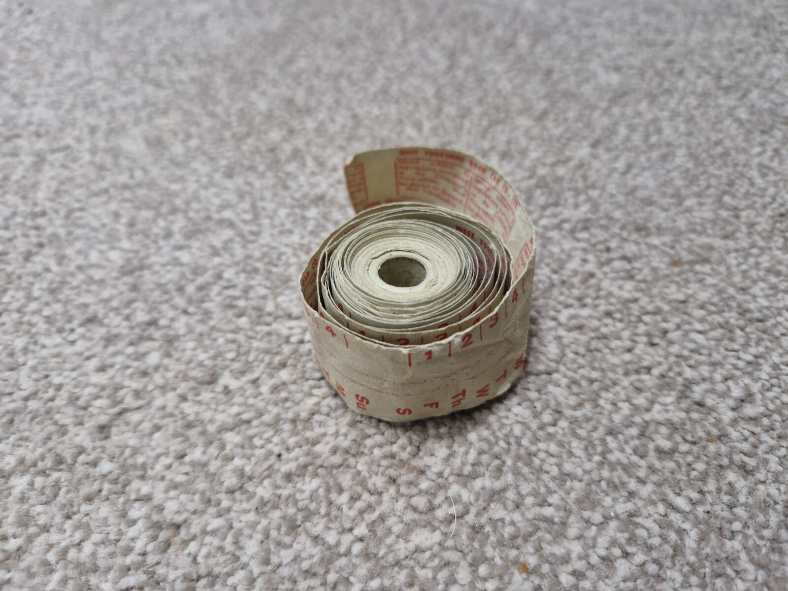 RARE VINTAGE WEST YORKSHIRE ROADCAR BUS TICKET ROLL
