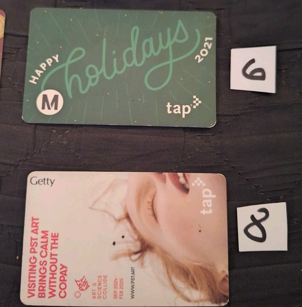Los Angeles Metro LA TAP Fare Card Bus. Subway. Loable. RARE. Collector’s Items.