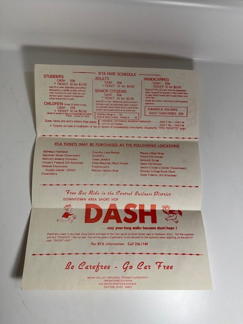 Dayton, OH Miami Valley RTA Bus Schedules 1977 & 1978