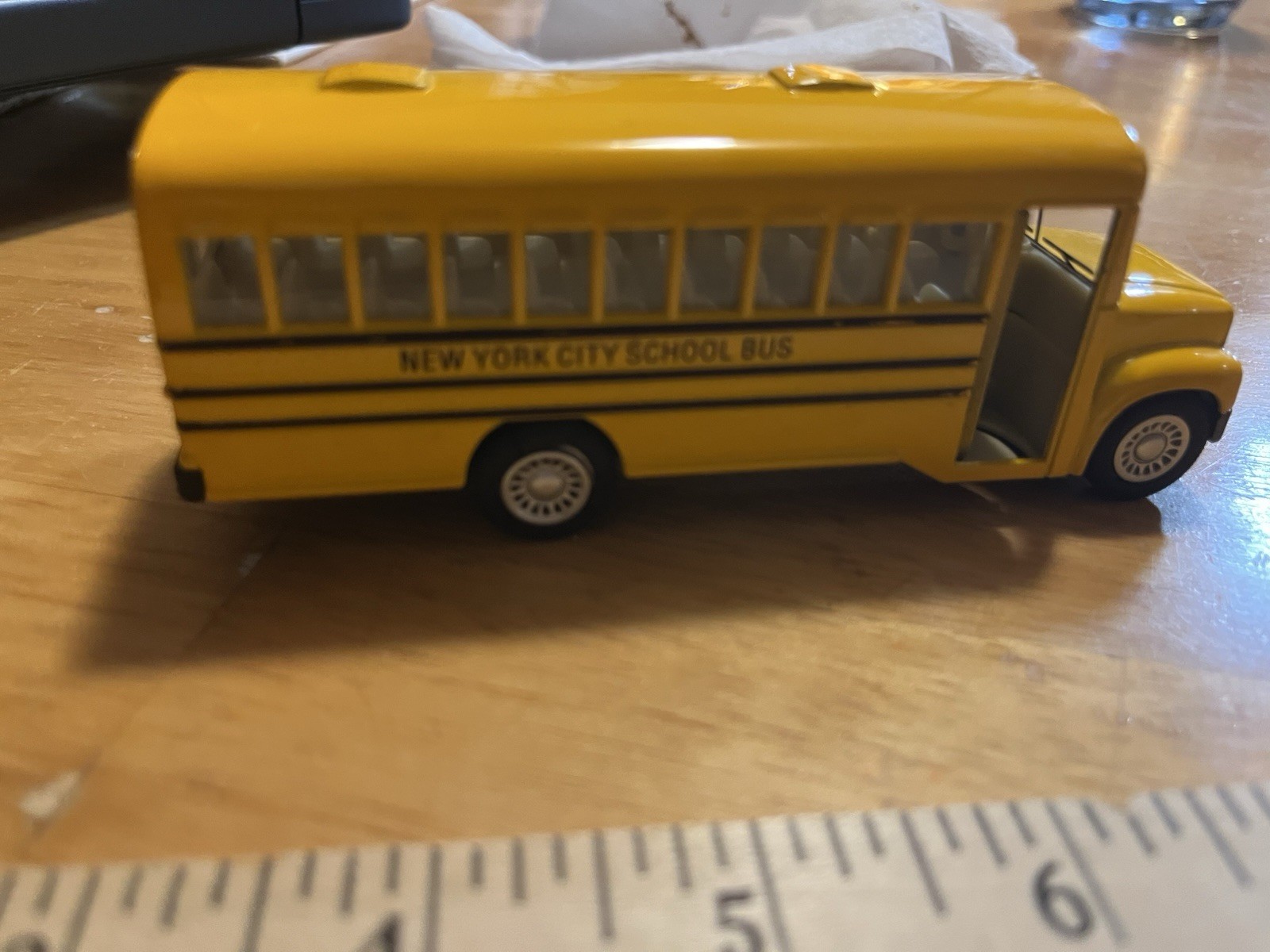 NYC School Bus Pull Back And Goes Forward Toy Souvenir