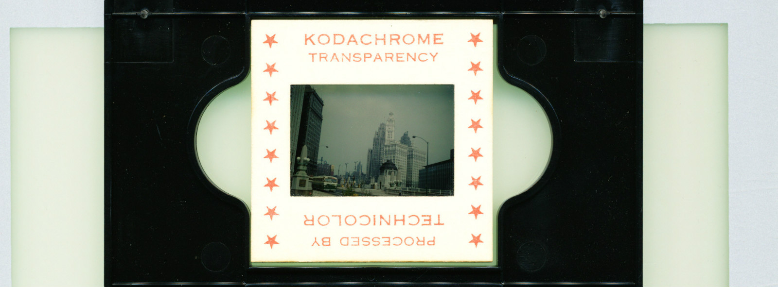 1960 Heald Square Chicago Illinois – CTA Bus – Vintage 35mm Kodachrome Slide