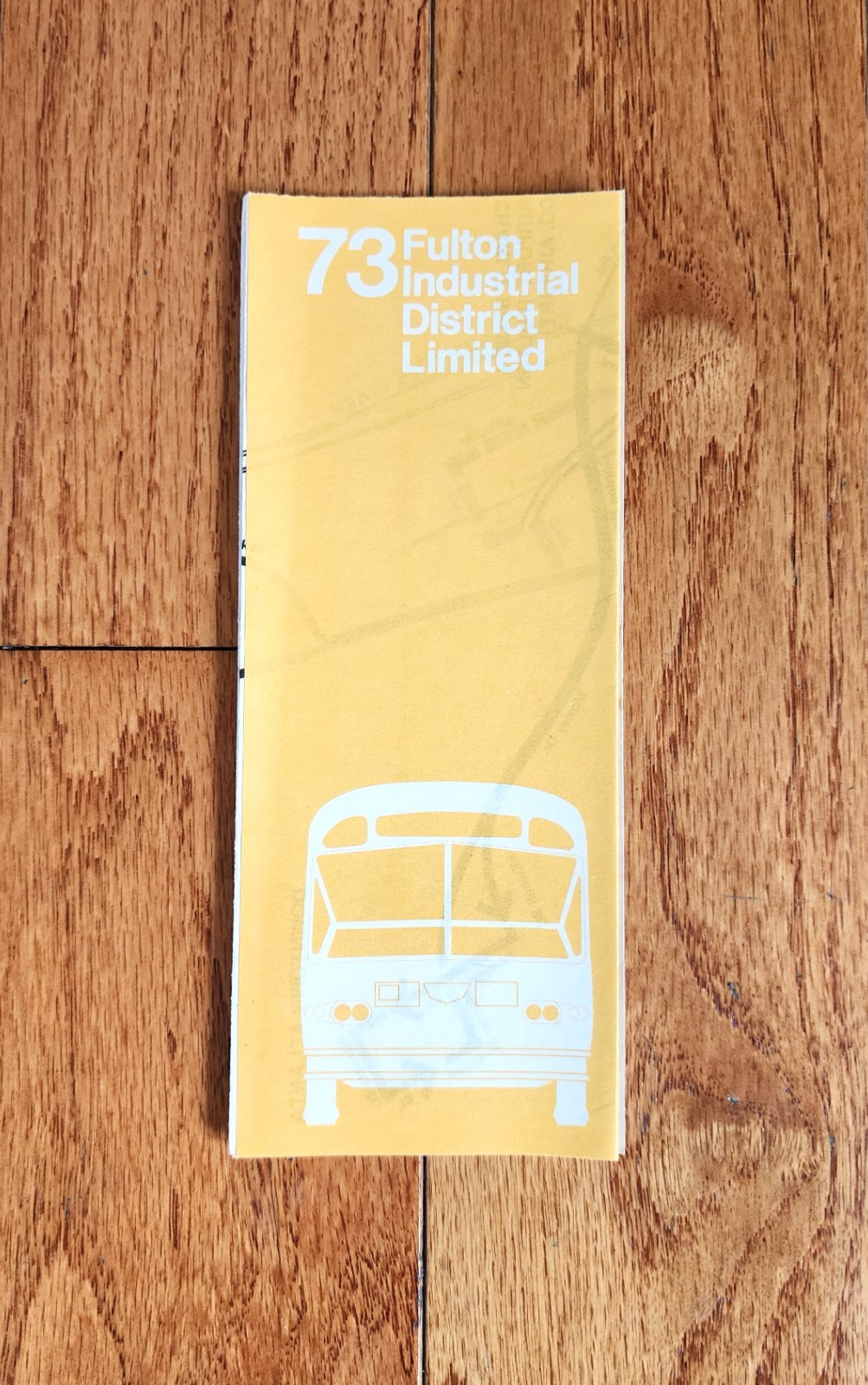 1977 MARTA BUS TIME TABLE SCHEDULE MAP ROUTE 73 ATLANTA GA