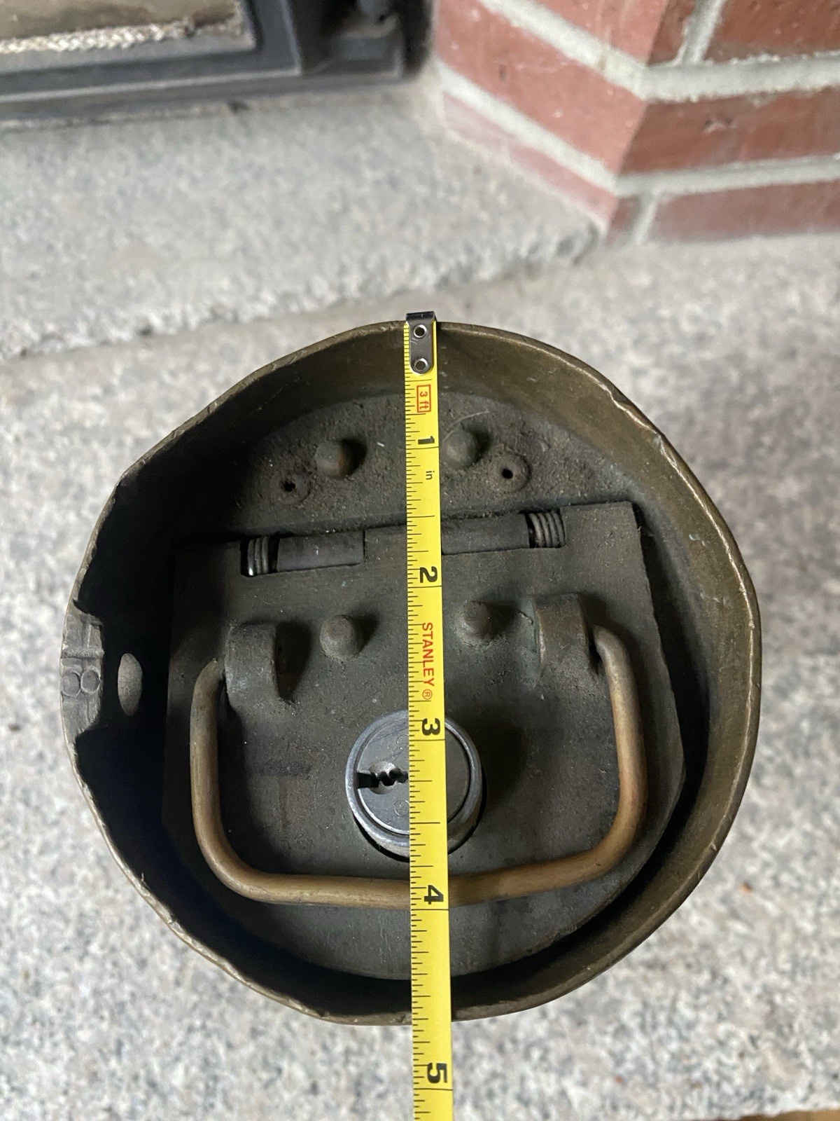 Diamond Mfg Vintage Coin Vault brass Cylinder Bus Rare Sz 12” 4 3/4” Kansas City