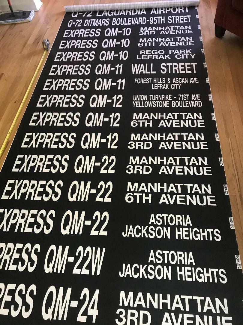 Vintage Triboro Coach Queens New York Front Bus Rollsign La Guardia Airport