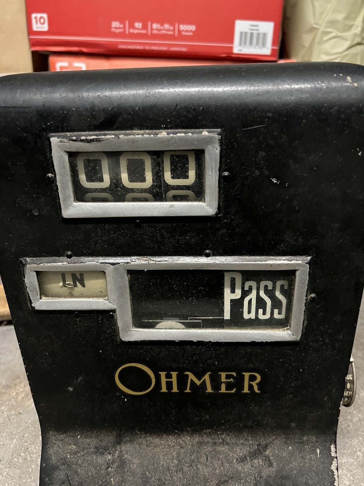 Antique Ohmer Fare Register Box For Trolley Or Bus