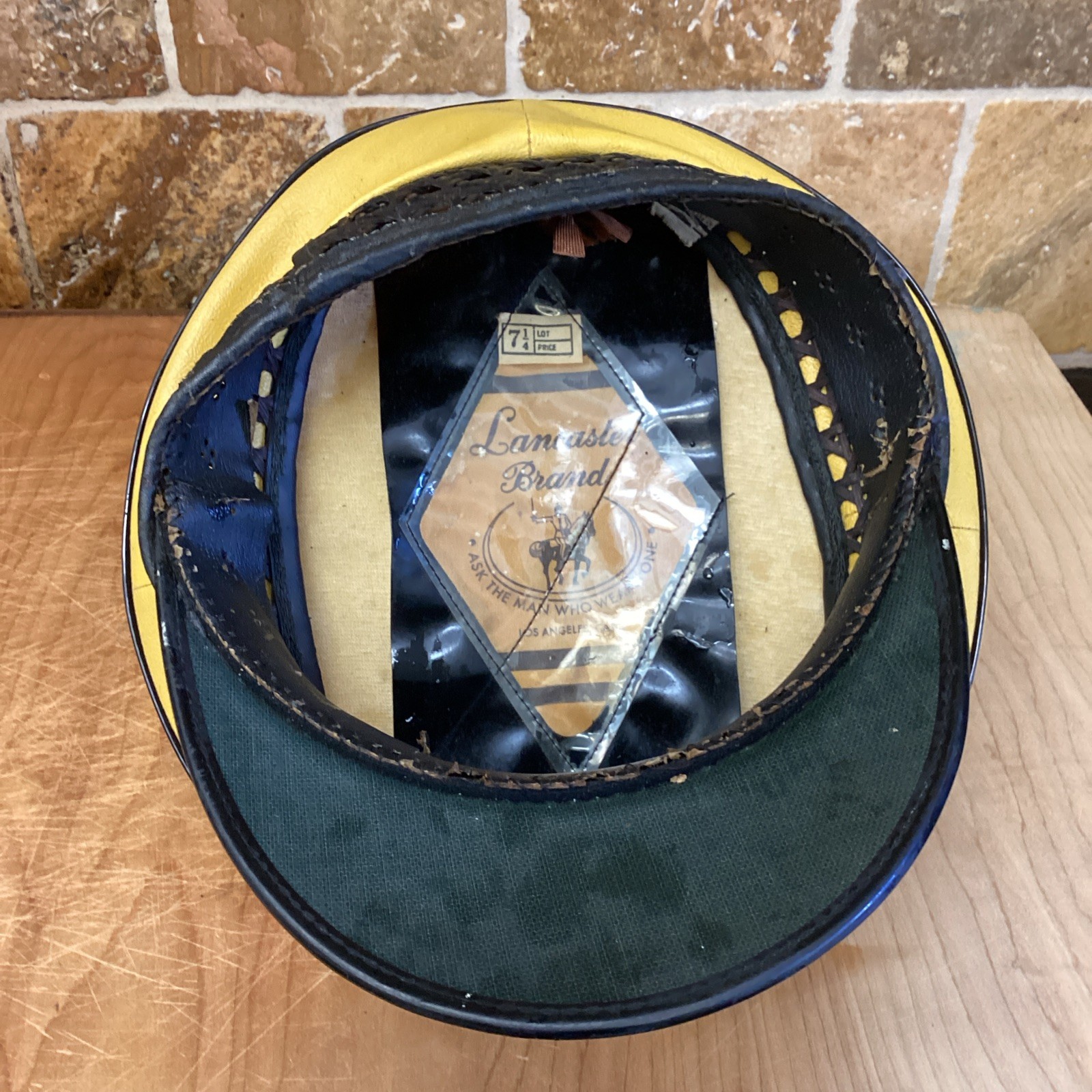 YELLOW CAB Company Driver UNIFORM Hat LANCASTER BRAND Los Angeles, Ca 7 1/4