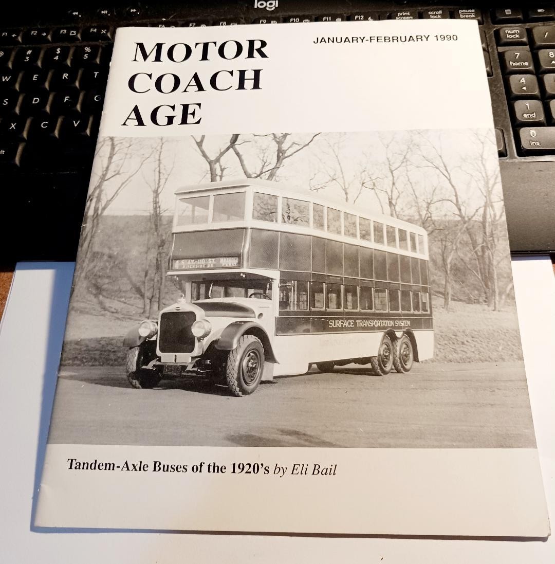 Motor Coach Age original magazine- Jan-Feb 1990-Tandem Axle Buses of the 1920’s