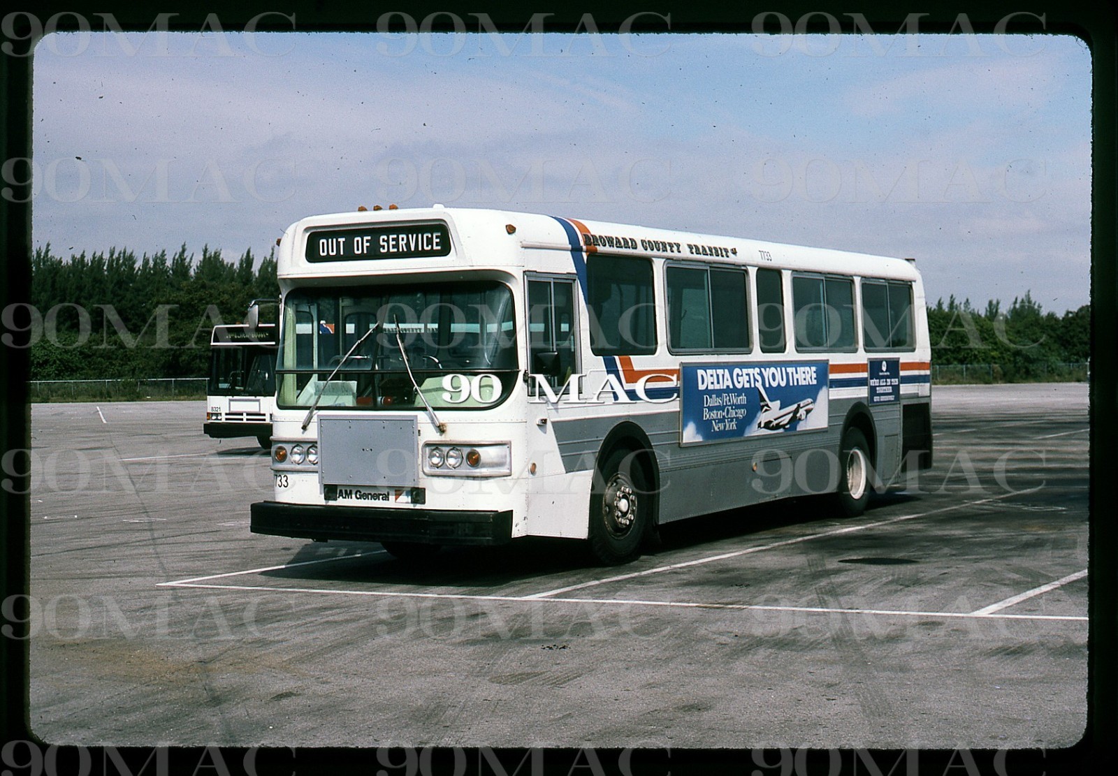 BCT. AM GENERAL BUS #7733. Fort Lauderdale (FL). Original Slide 1986.