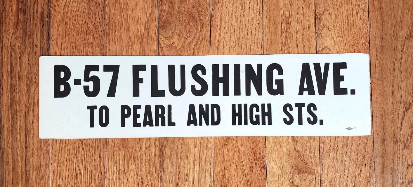 VINTAGE NYC BUS DASH CARD ROUTE B-57 FLUSHING AVE PEARL St KENT BROOKLYN NY BMT