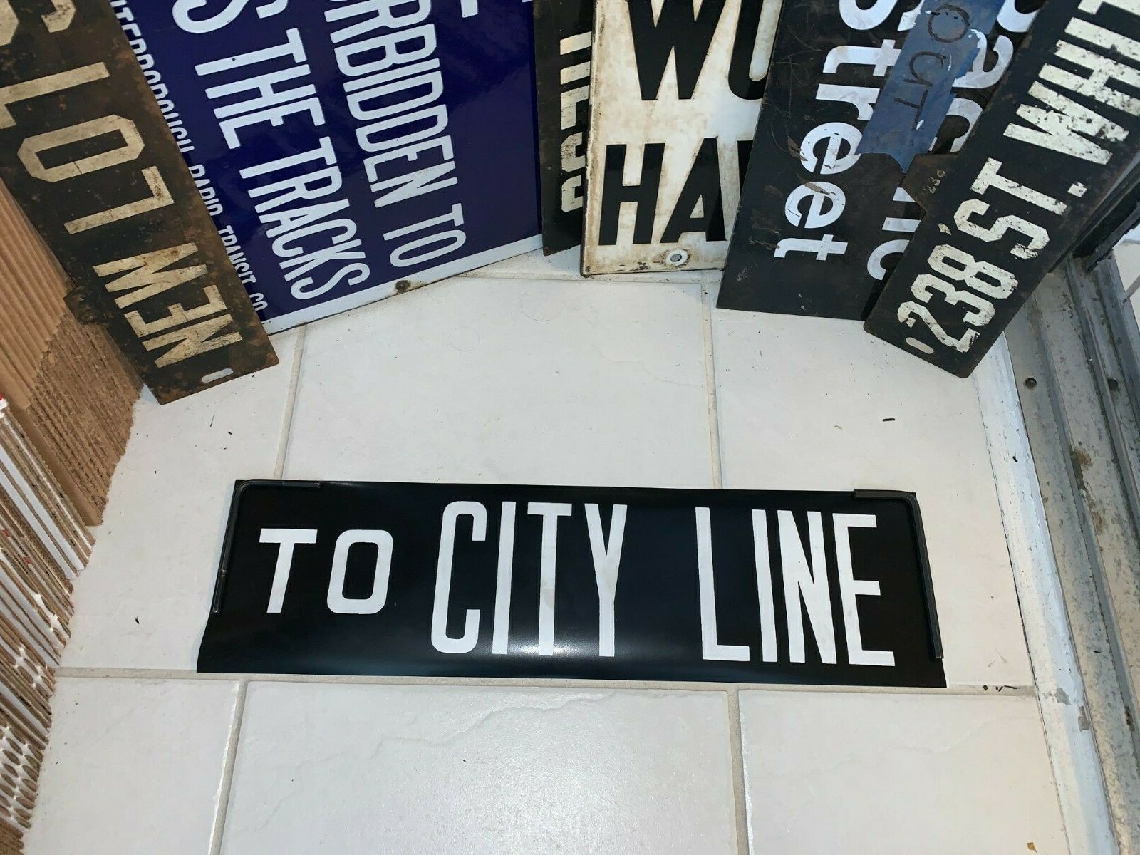 NY NYC BUS ROLL SIGN QUEENS BROOKLYN CITY LINE BANGLADESHI ENCLAVE NEIGHBORHOOD