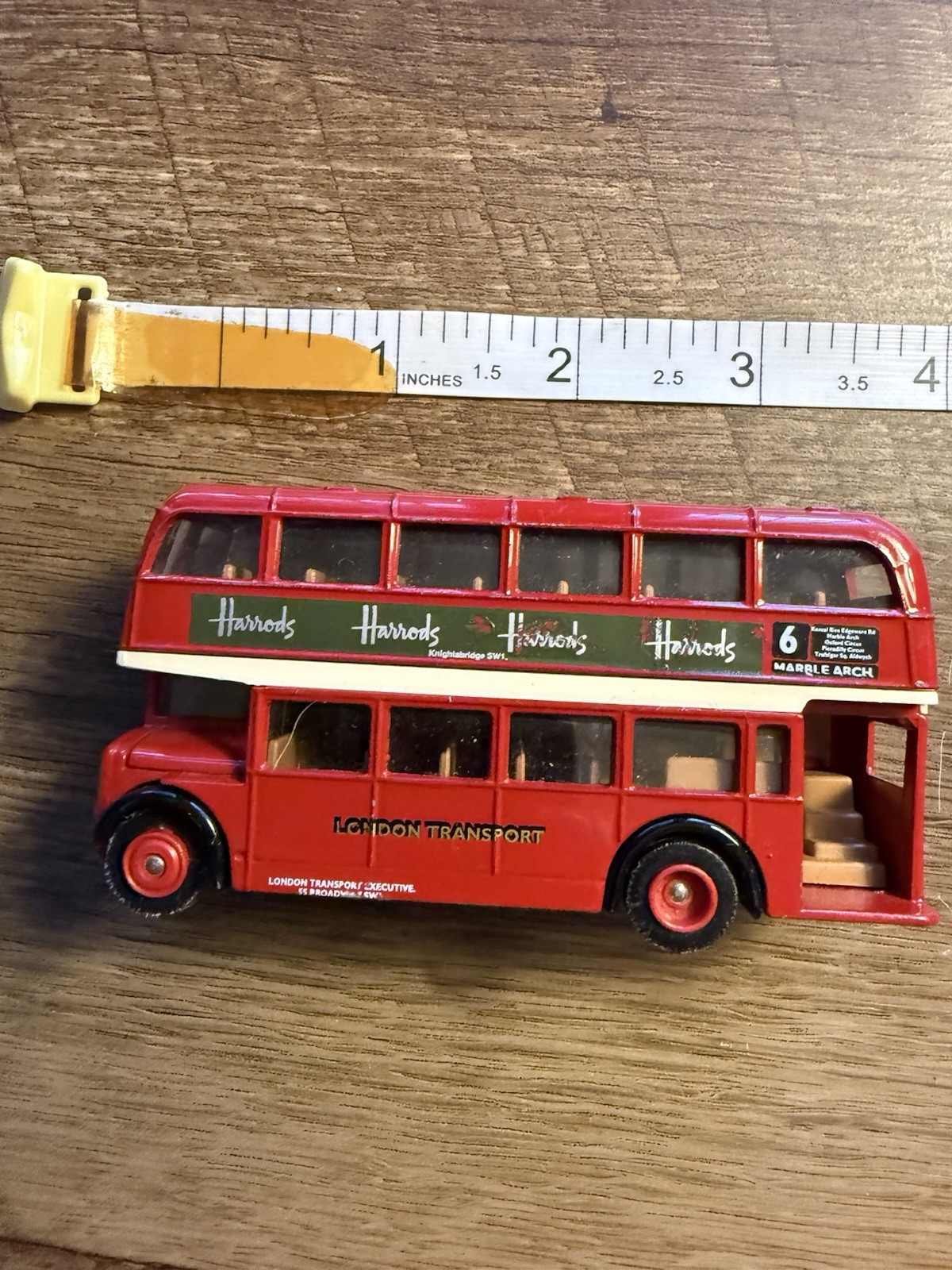 Harrods London Transport Bus Diecast 5″ Long 6 Marble arch