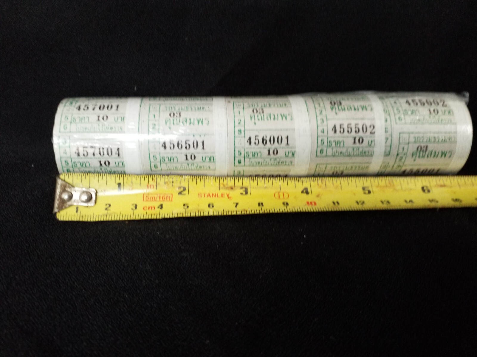ticket green 5 roll bus thailand (style 2) 2500 number bangkok limited nice rare