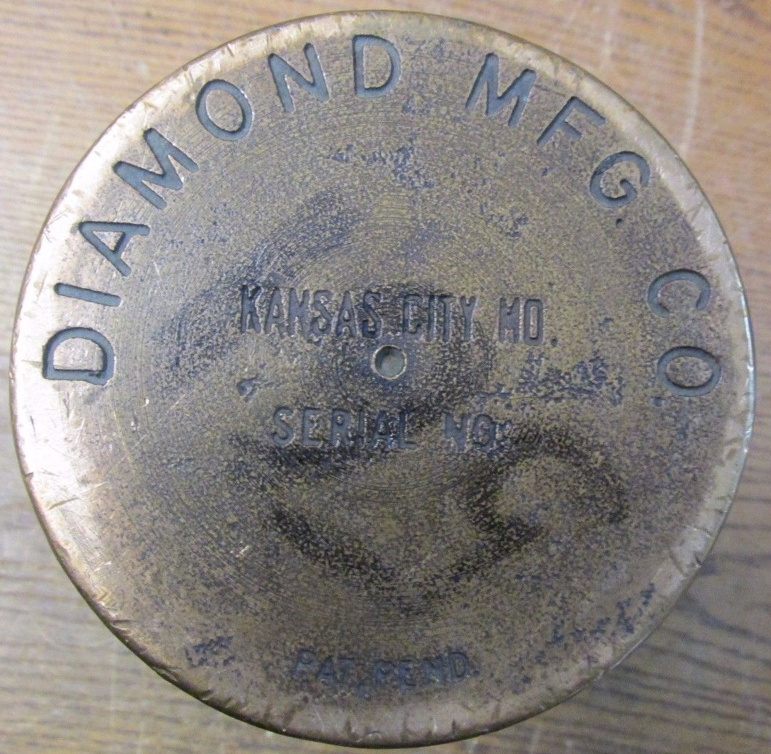 Vintage Diamond Mfg Brass Fare Box Money Vault Cylindrical 9″ X 4-3/4″ X 4-3/4″