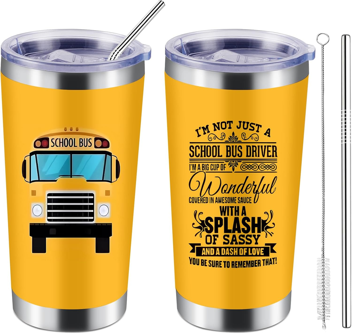 Bus Driver Appreciation Gifts Bus Driver Gifts School Bus 20 Oz Stainless Steel