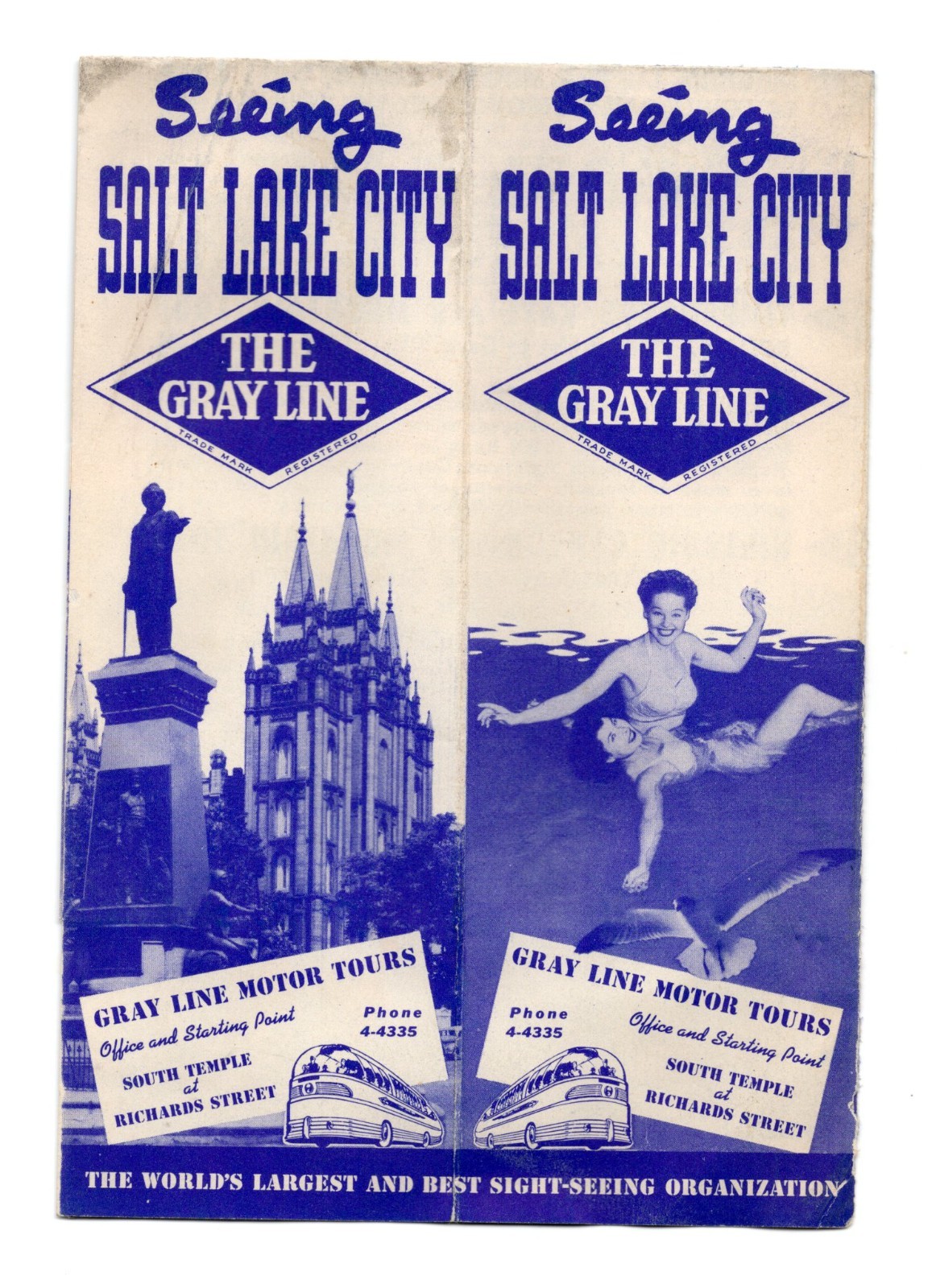 1940-50s – Salt Lake City Gray Line Motor Tours Brochure – XL2E