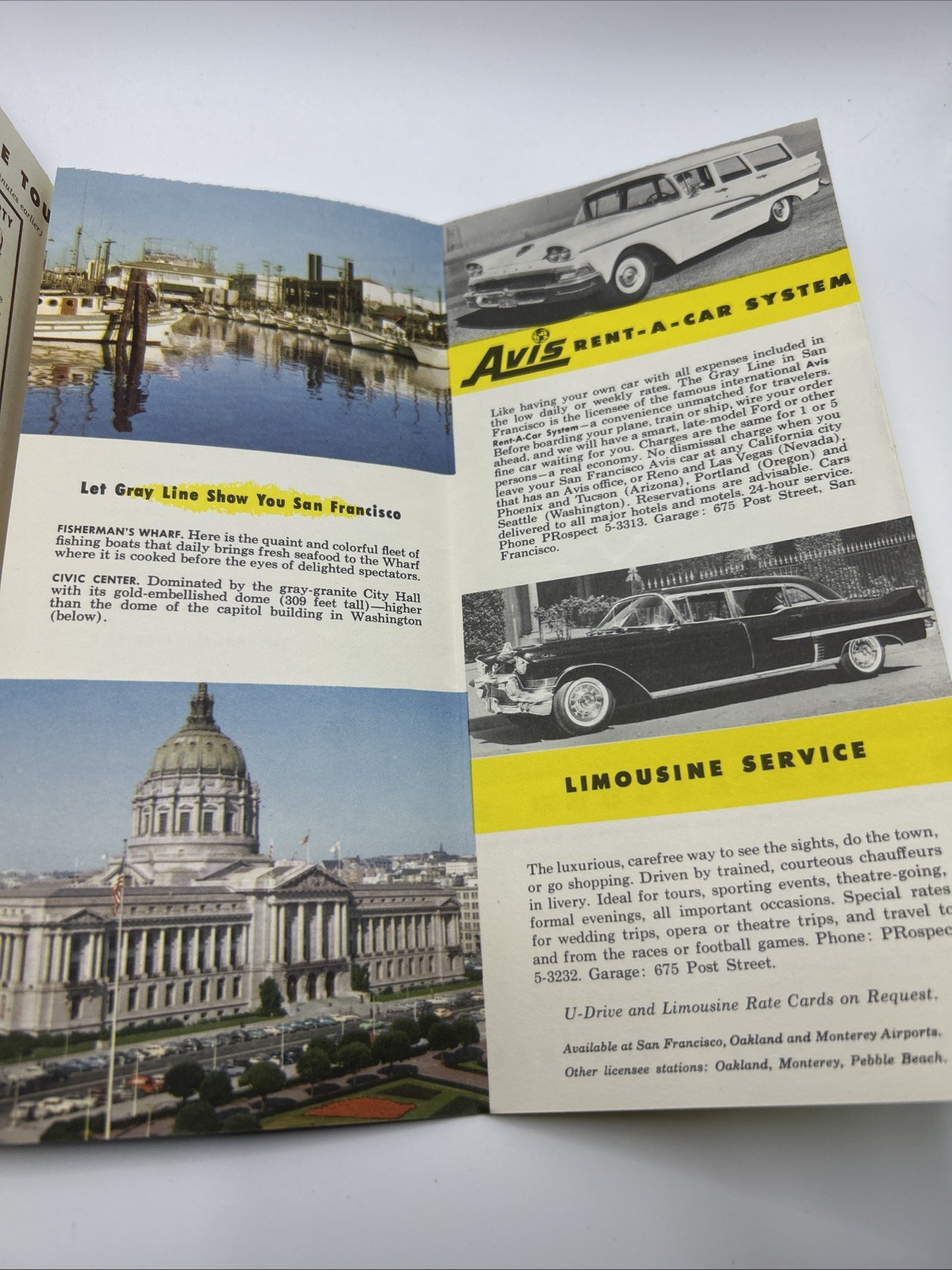 Vtg The Gray Line Really See All San Francisco Bus Brochure