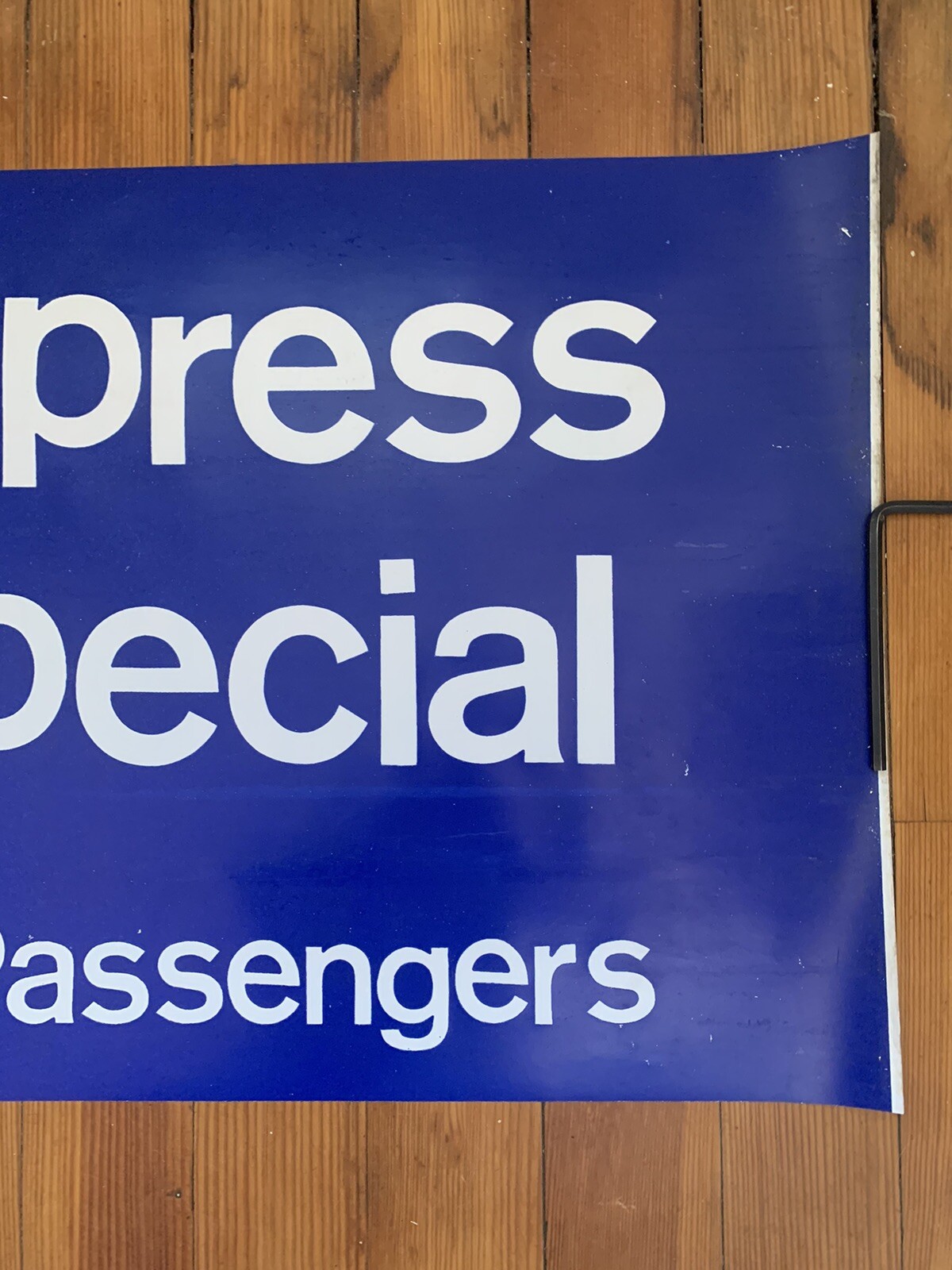 NY NYC BUS SURFACE TRANSIT ROLL SIGN 1974 GM #4808 EXPRESS SPECIAL NO PASSENGERS