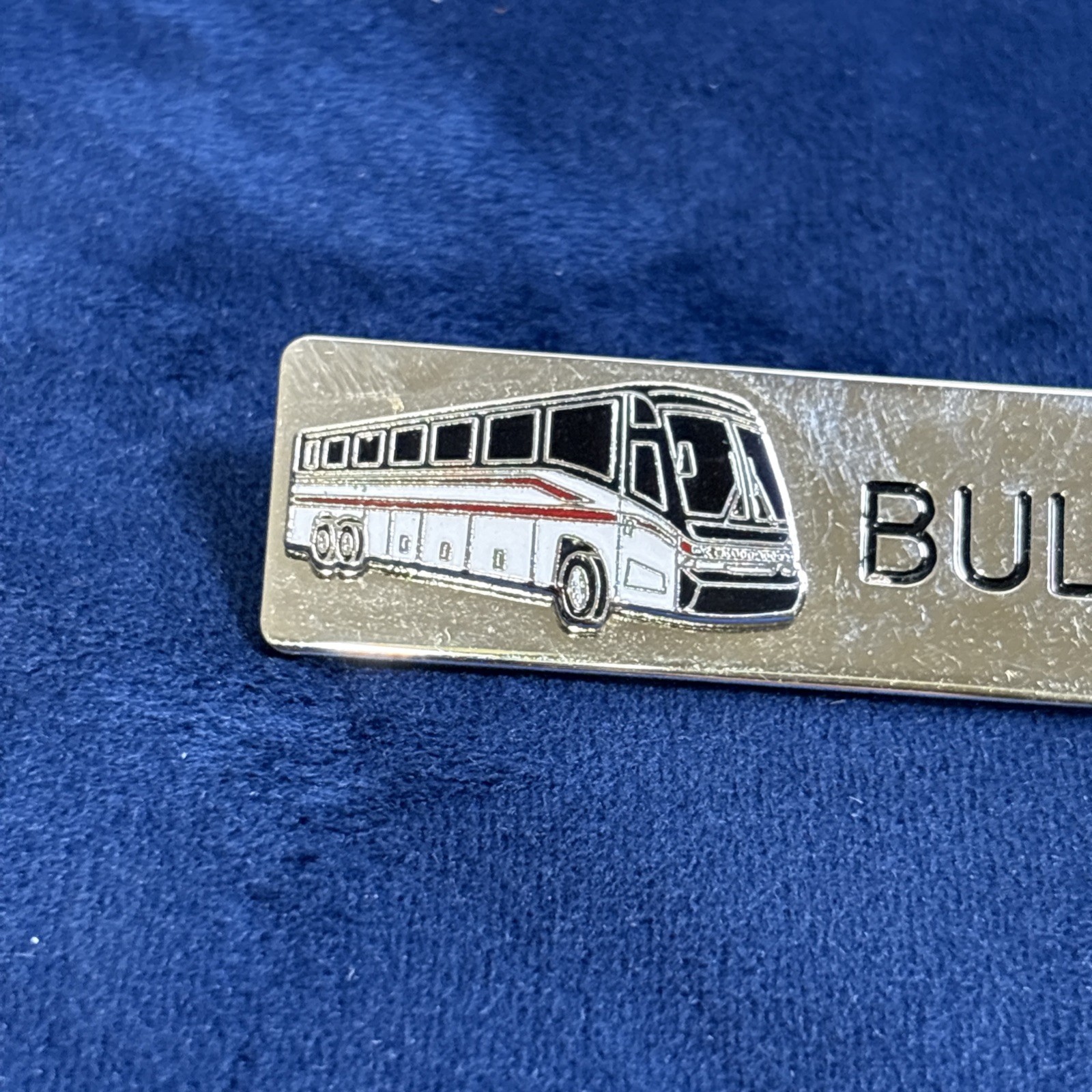 Bus Service Bulldog Name Badge Lapel Pin Driver Metal MSU Mississippi State Dogs