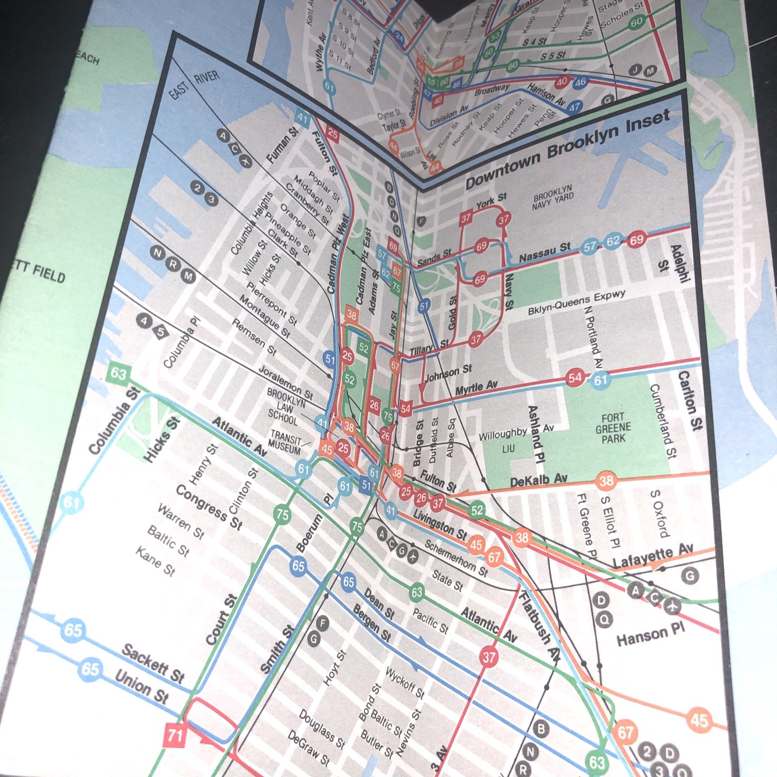VTG 1988 Birthday NYCTA NYC BROOKLYN BUS MAP MTA NEW YORK CITY TRANSIT AUTHORITY
