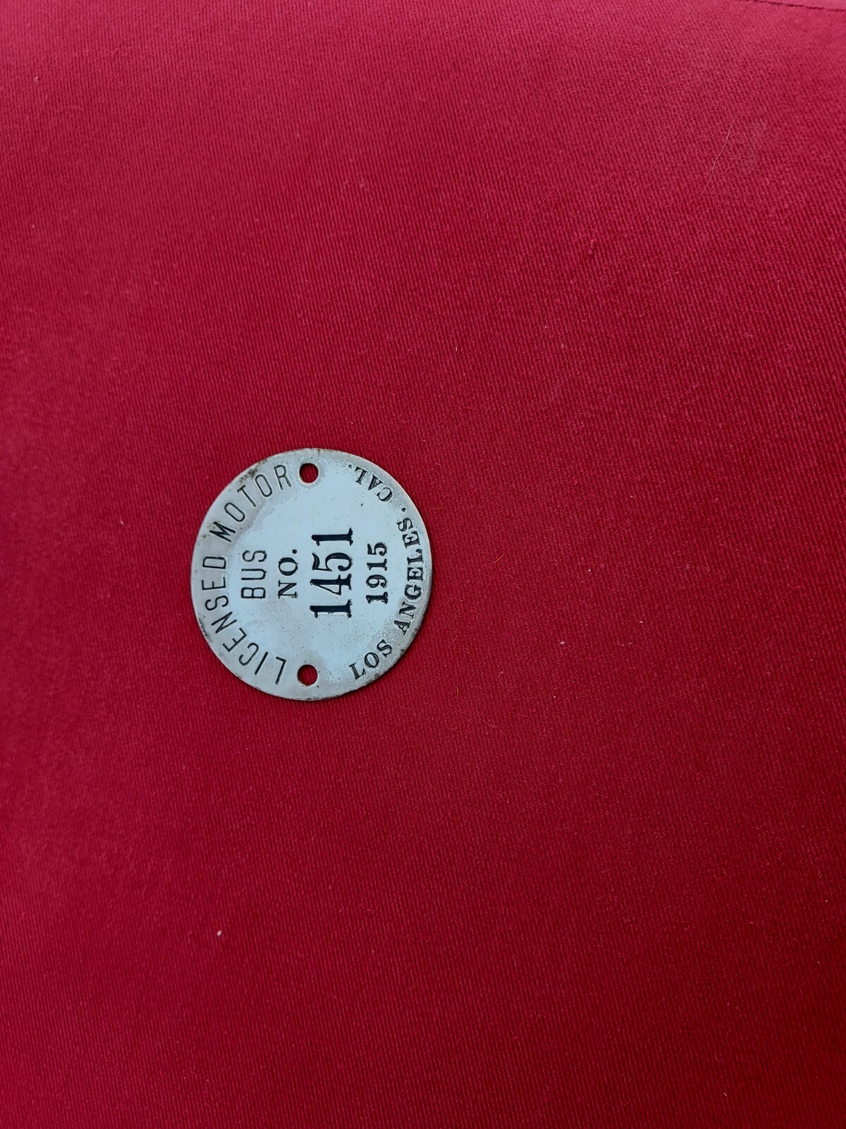 1915 LOS ANGELES LICENSED MOTOR BUS REGISTRATION