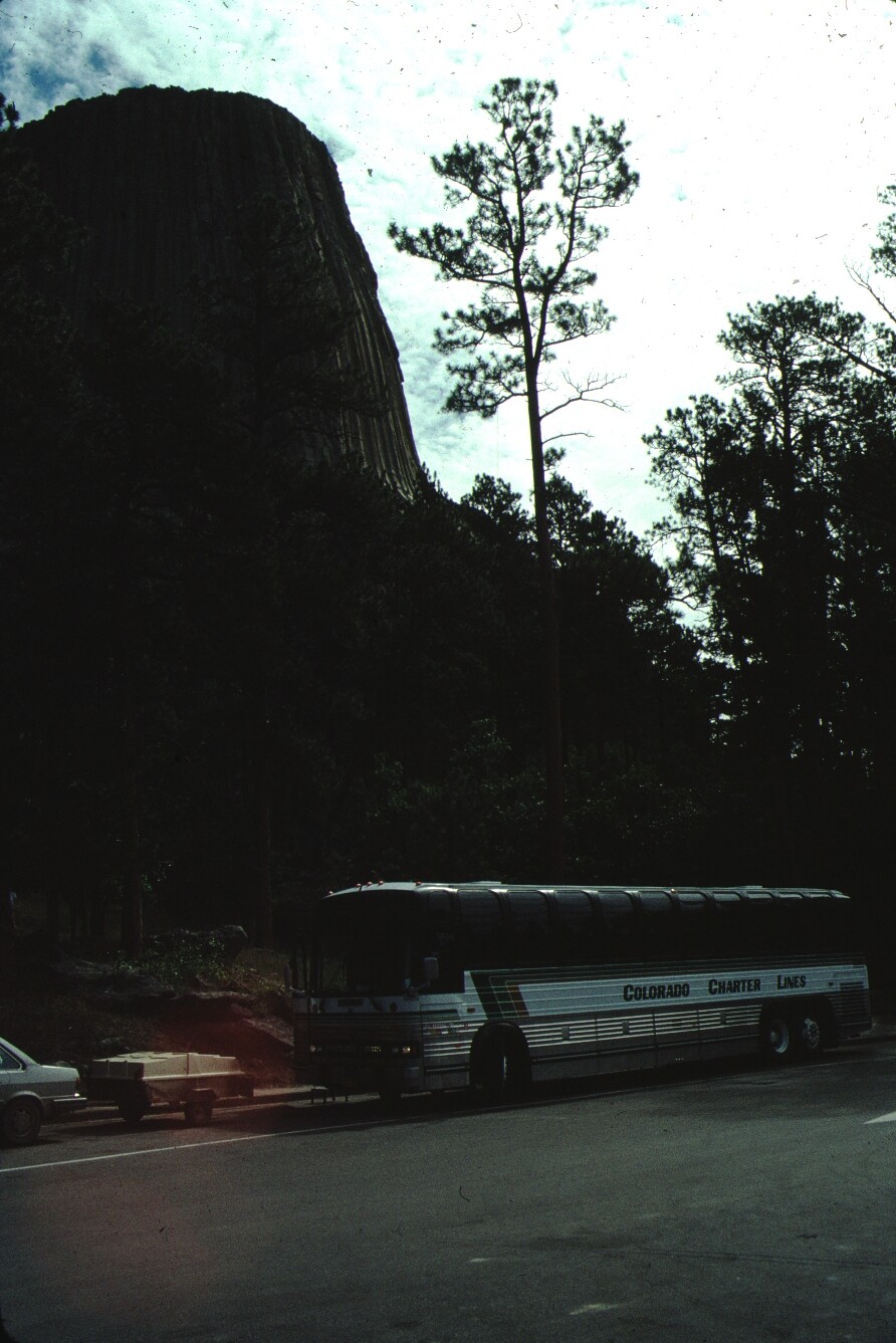 Colorado Charter Lines Prevost Bus Kodachrome original Kodak Slide