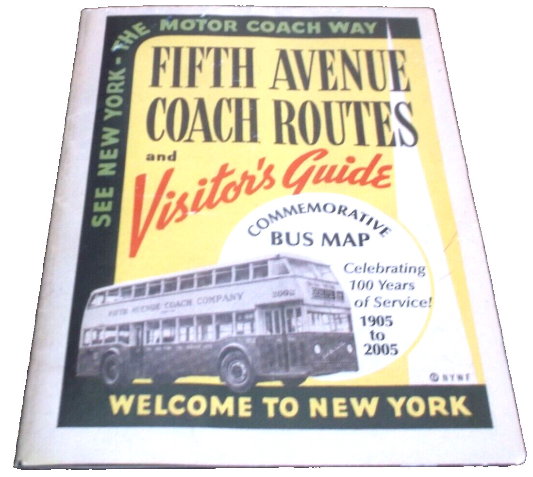 2005 FIFTH AVENUE COACH COMMEMORATIVE BUS MAP