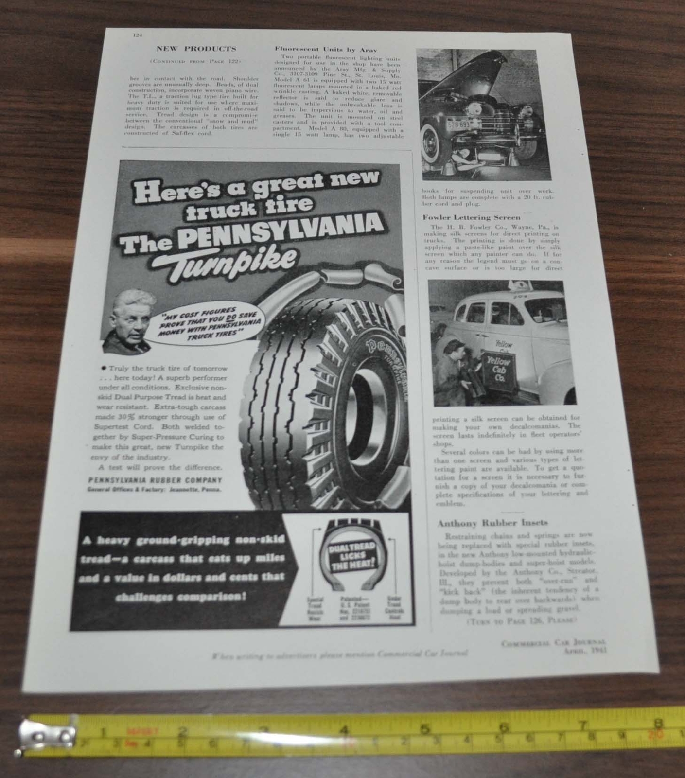 1941 Yellow Cab Company Fowler Wayne PA Article Ad Tocco Ohio Crankshaft