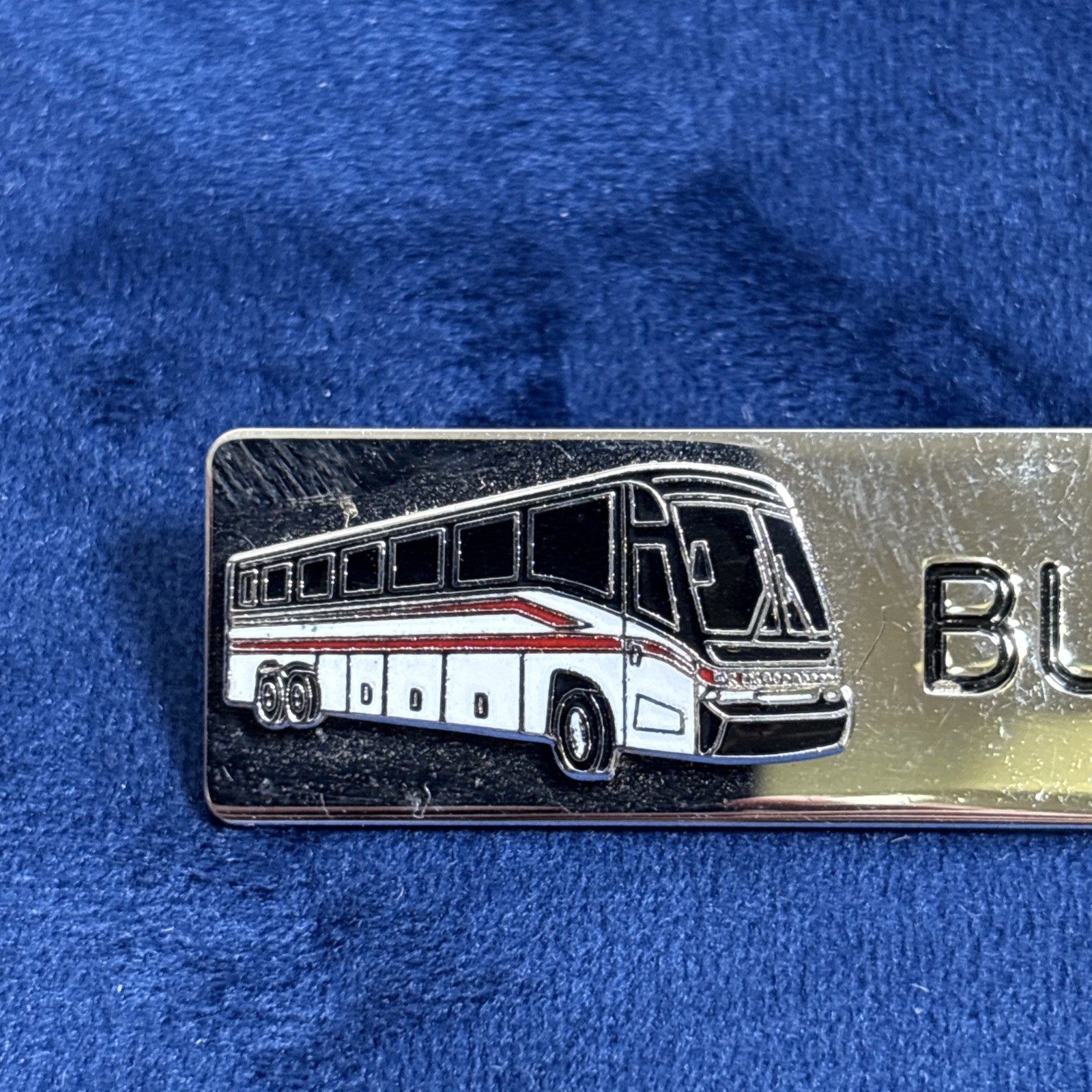 Bus Service Bulldog Name Badge Lapel Pin Driver Metal MSU Mississippi State Dogs