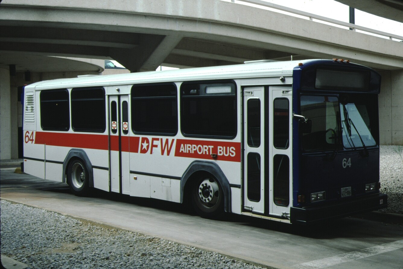DFW Airport Bus Gillig bus Kodachrome original Kodak slide