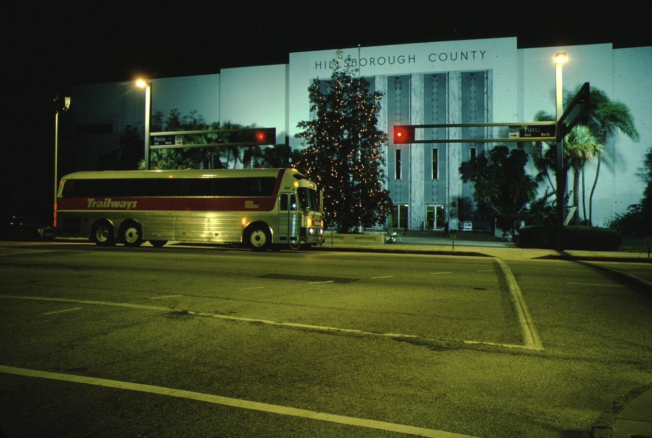 Trailways Eagle Bus Original Kodachrome Kodak slide